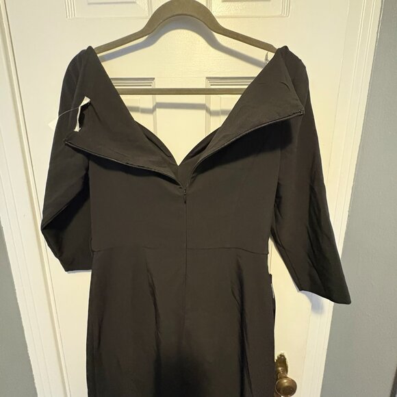 NWT Kay Unger Black Midi Dress | Size 8 | Elegant Cocktail & Evening Wear - Picture 5 of 6
